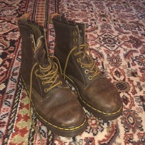 vintage brown leather docs